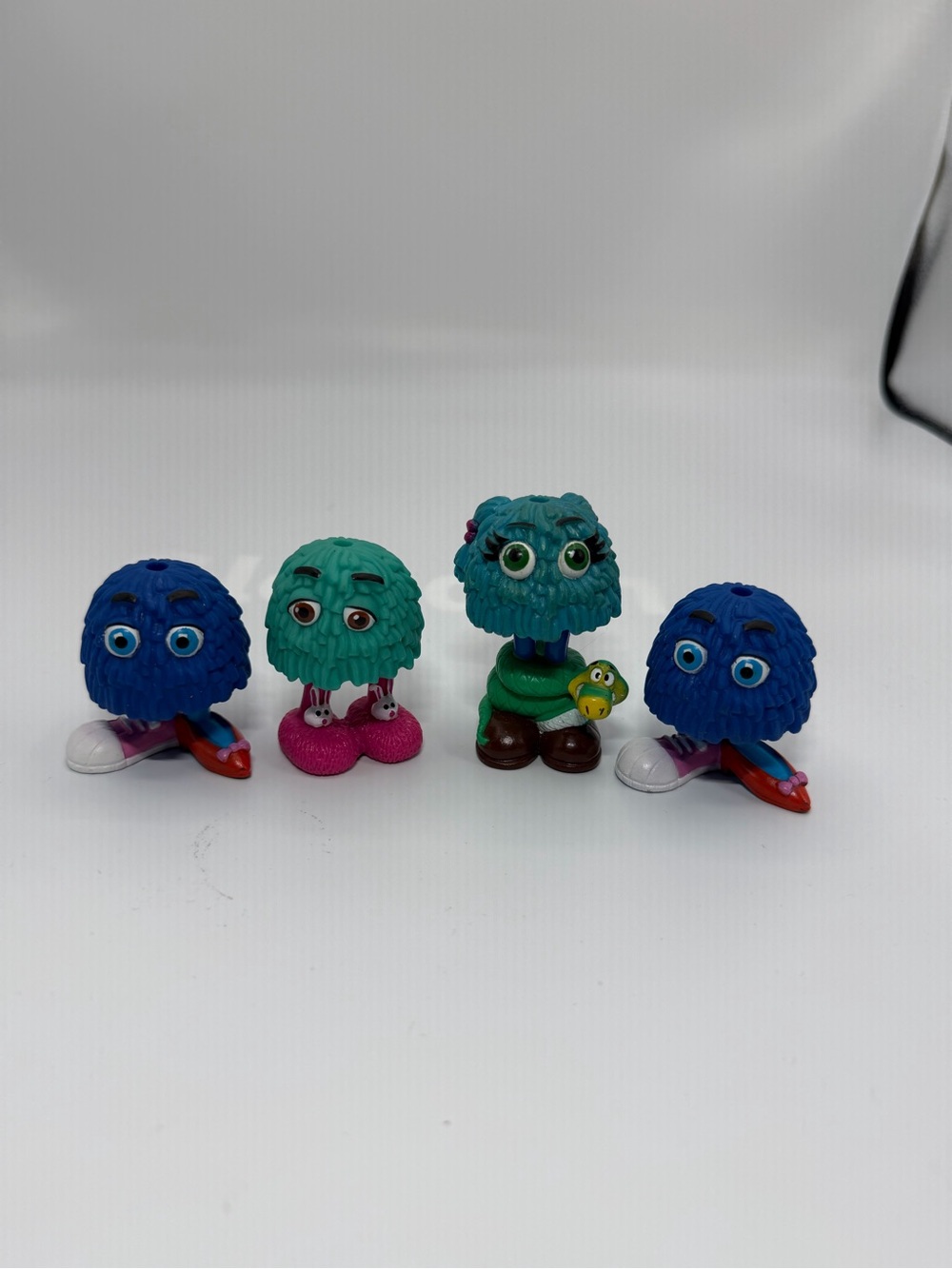 McDonald's Fuzzy Character Set - Blue, Teal & Pink Accents vintage 1989